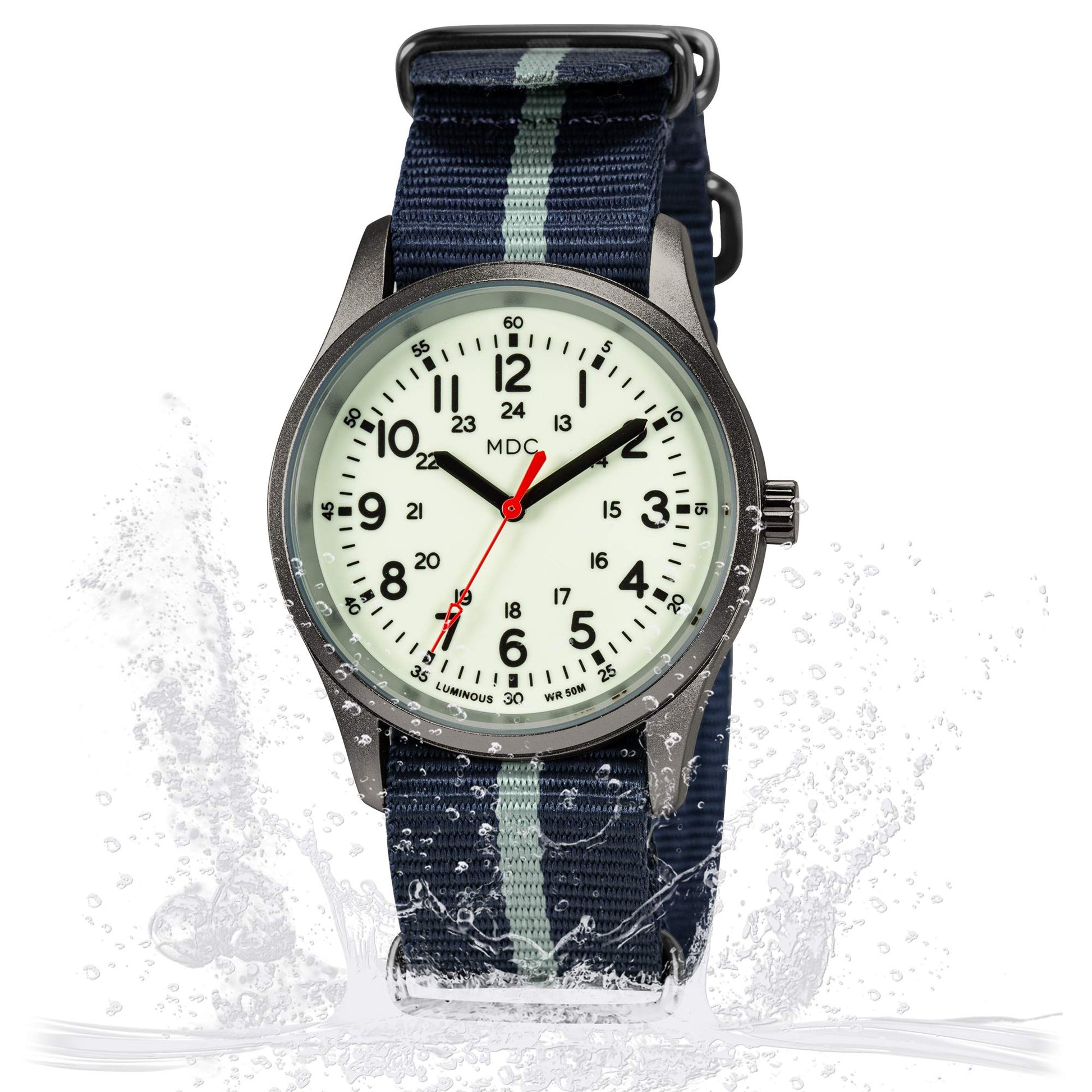 Buy now Infantry Mens Military Field Watch,Luminous Glow in The Dark Dial,Analog Tactical Wristwatch w/ 12/24 Hr Time,Japanese Quartz Movement,Slip-Thru Nylon Band,Reliable Work Watch for Men at indiglob india