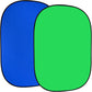 Fotodiox Pro Collapsible Background - 5x7’ Chromakey Green/Chromakey Blue 2-in-1 Background Panel