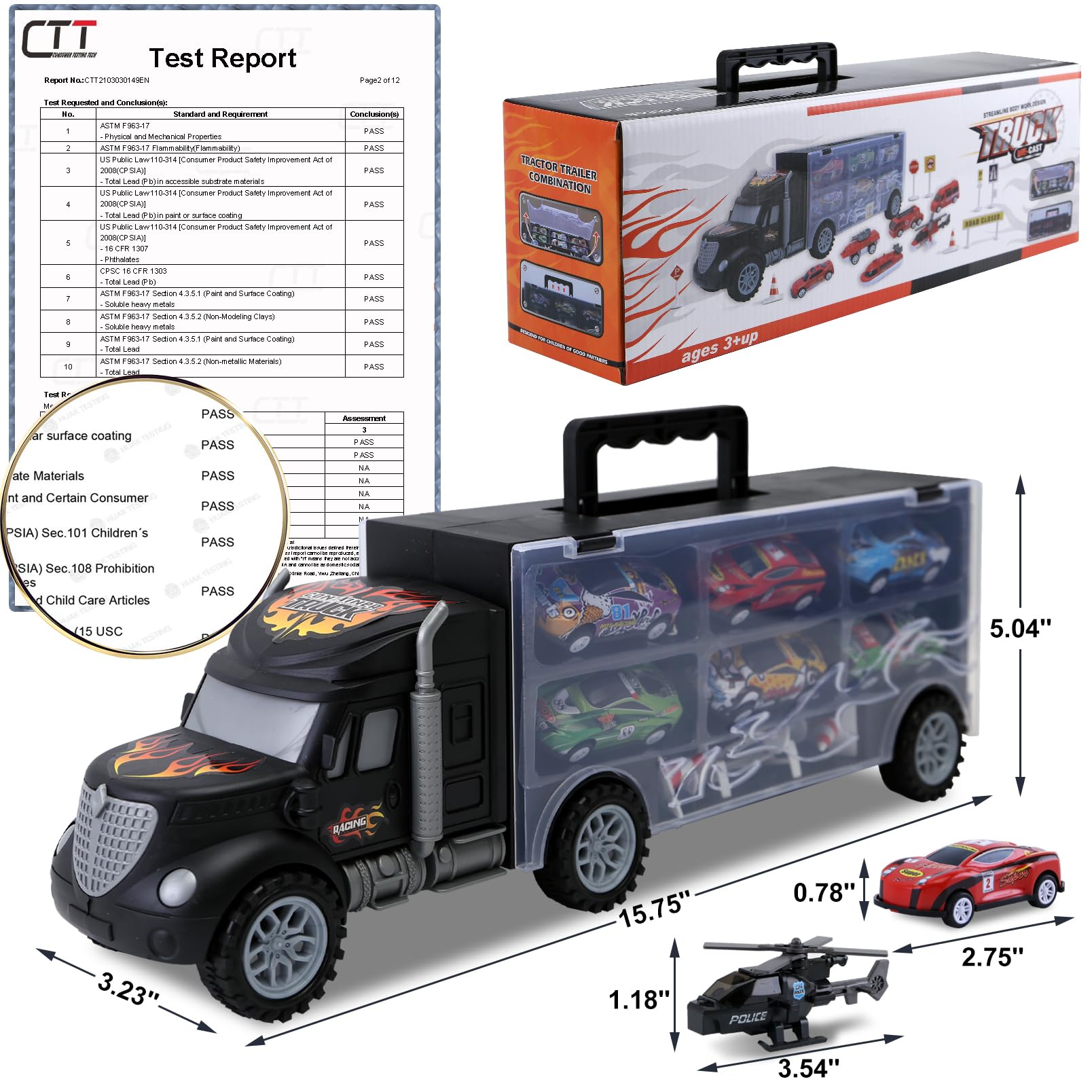 Buy now Toddler Toys for 3-4 Year Old Boys,Large Transport Cars Carrier Set Truck Toys with 12 Die cast Vehicles Truck Toys Cars,Ideal Christmas Easter Gifts Toys for Kids Age 3-7 at indiglob india