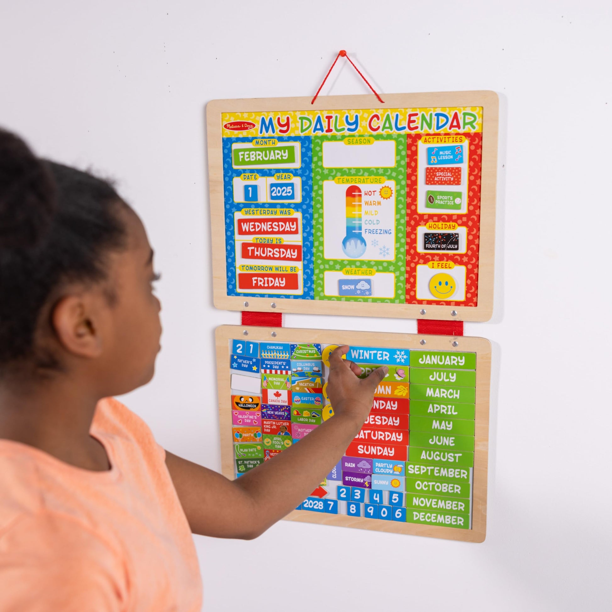 Buy now Melissa & Doug My First Daily Magnetic Calendar, Classroom Calendar for Kids Activities with Weather & Seasons, Preschool Toys for Girls & Boys Ages 4+ at indiglob india