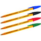 BIC Cristal Original Fine Ball Pens Fine Point (0.8 mm) - Assorted Colours, Pouch of 10