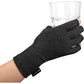 DISUPPO Arthritis Compression Gloves Relieve Pain from Rheumatoid, RSI,Carpal Tunnel, Hand Gloves Fingerless for Computer Typing and Dailywork, Support for Hands and Joints (L, Black)