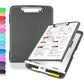 Buy now Sooez Clipboard with Storage, Clip Board 8.5 x 11 with Pen Holder, Plastic Organization Case Box for Letter Legal A4 Size Paper, Low Profile Clip, Nurses Teachers Must Haves, School & Office Supplies at indiglob india