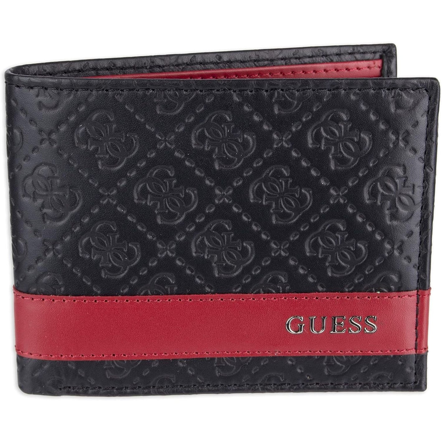 GUESS Men's Classic Bifold Wallet with Card Slots, Bill Compartment and Id Window