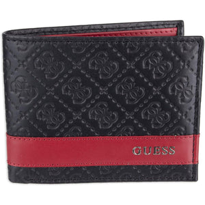 GUESS Men's Classic Bifold Wallet with Card Slots, Bill Compartment and Id Window