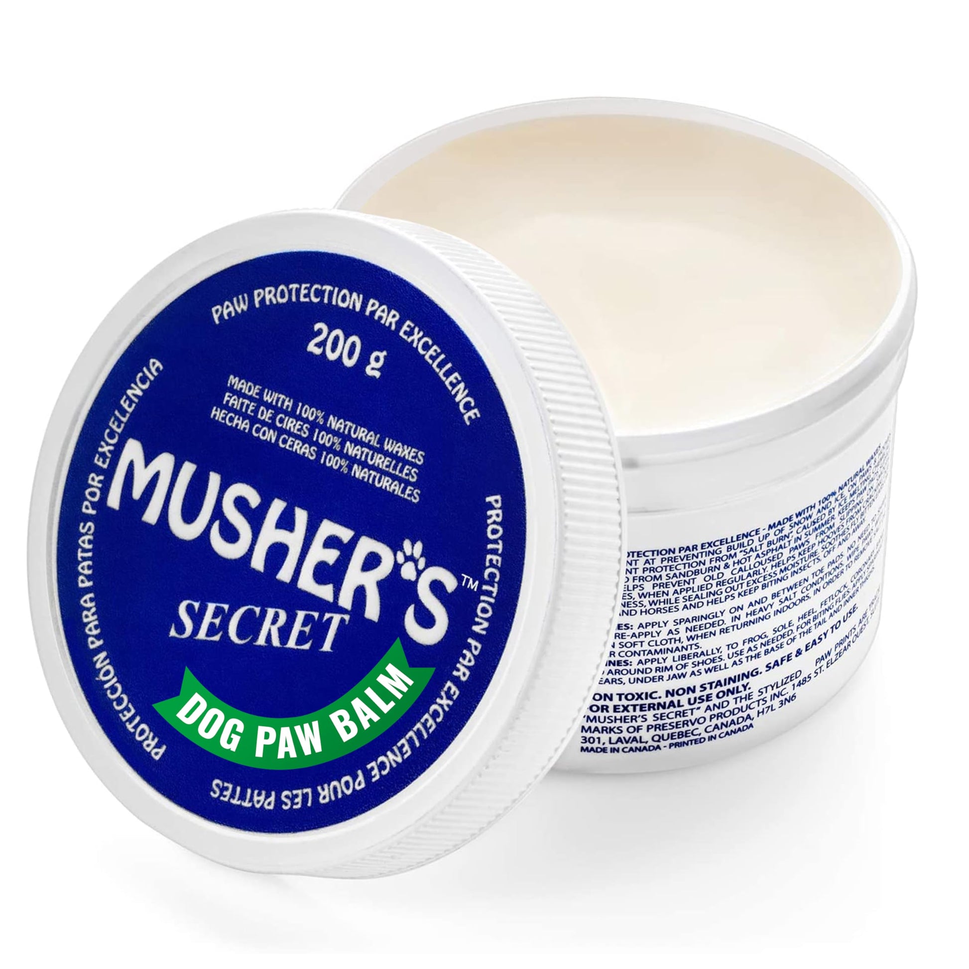 Buy now Musher’s Secret Dog Paw Wax 200g – Natural Paw Balm for Dogs with Vitamin E – Helps Protect Paws from Hot Pavement, Ice & Salt – Moisturizes Cracked Pads – Lick-Safe, Non-Toxic Dog Paw Protector at indiglob india