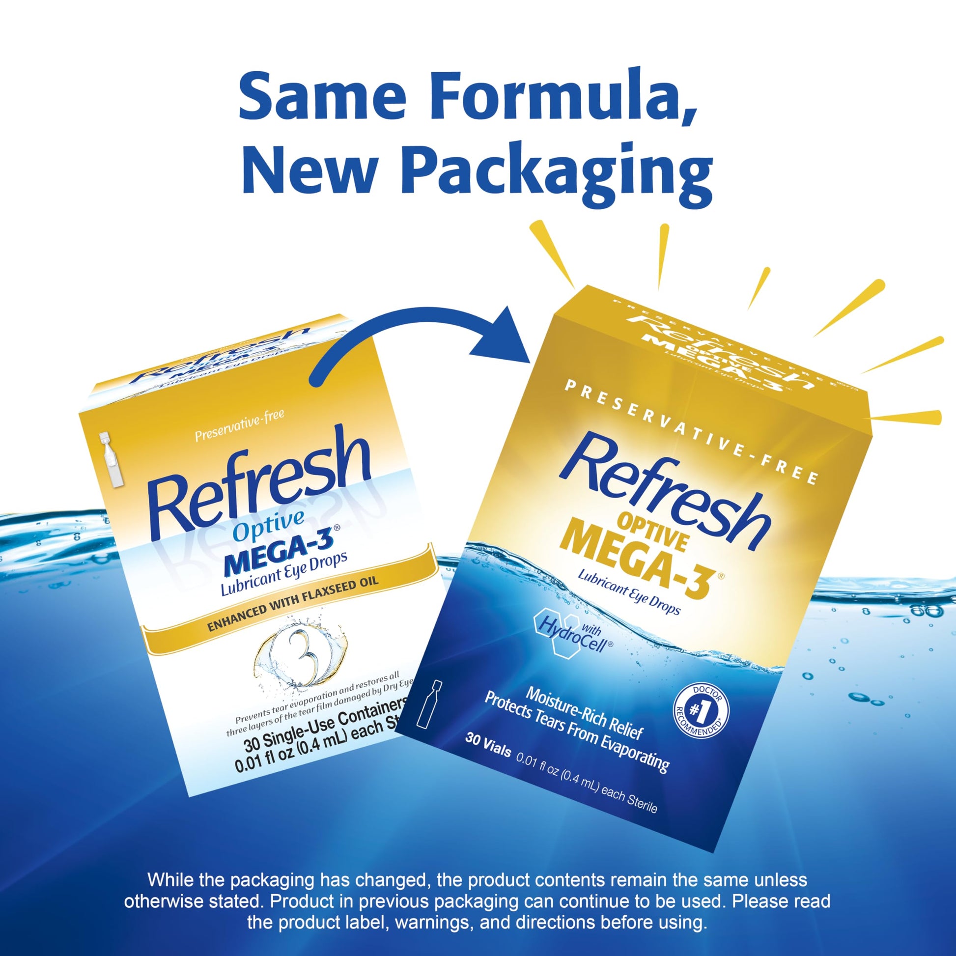 Buy now Refresh Optive Mega-3 Lubricant Eye Drops For Dry Eyes, Preservative-Free, 0.01 Fl Oz Single-Use Containers, 30 Count at indiglob india