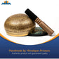 Buy now Tibetan Singing Bowl Set 4.2 inch with Holy Buddhist Mantra and Sacred Third Eye Symbol from Nepal~ Antique design suitable for Yoga, Meditation, Sound Healing & Chakra Balancing~ (4.2 Third EYE) at indiglob india