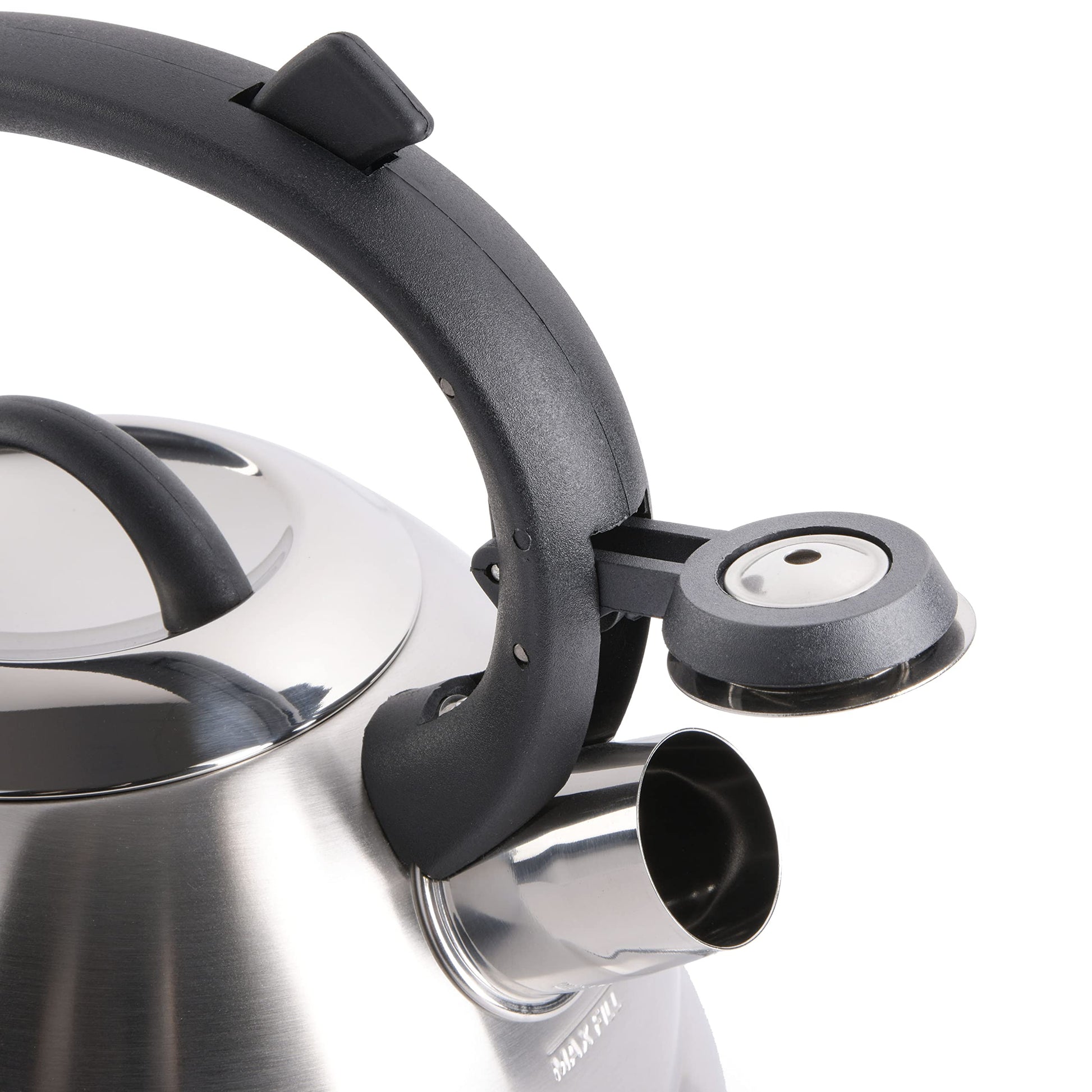 Buy now Mr. Coffee Flintshire 1.75-Quart Stainless Steel Whistling Tea Kettle – Brushed Satin Finish Stove-Top Kettle for Boiling Water at indiglob india