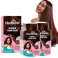 Herbishh Natural Hair Dye Shampoo with Argan Mask - Long-Lasting Color for Gray Hair - Travel Size, 10+1 Pack, Ammonia-Free (Black)