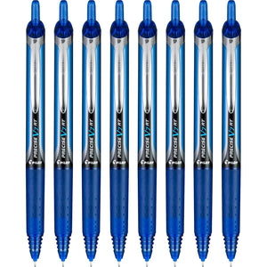 Pilot Precise V7 RT Refillable & Retractable Liquid Ink Rollerball Pens, Blue Ink Pens, Fine Point (0.7 mm), 8-Pack - Ideal for School, Journaling, and Office Writing