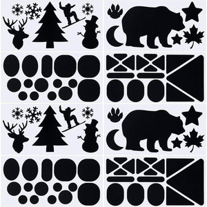 SATINIOR 8 Sheets Down Repair Patch Fabric Patches Self-Adhesive Washable Repair Patch Kit for Clothes Bags, 4 x 8 Inches (Black)