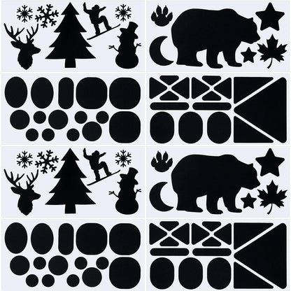 SATINIOR 8 Sheets Down Repair Patch Fabric Patches Self-Adhesive Washable Repair Patch Kit for Clothes Bags, 4 x 8 Inches (Black)