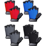 Buy now SATINIOR 4 Pairs Fingerless Gloves Half-finger Cycling Sport Gloves for Outdoor Sports Biking Riding at indiglob india