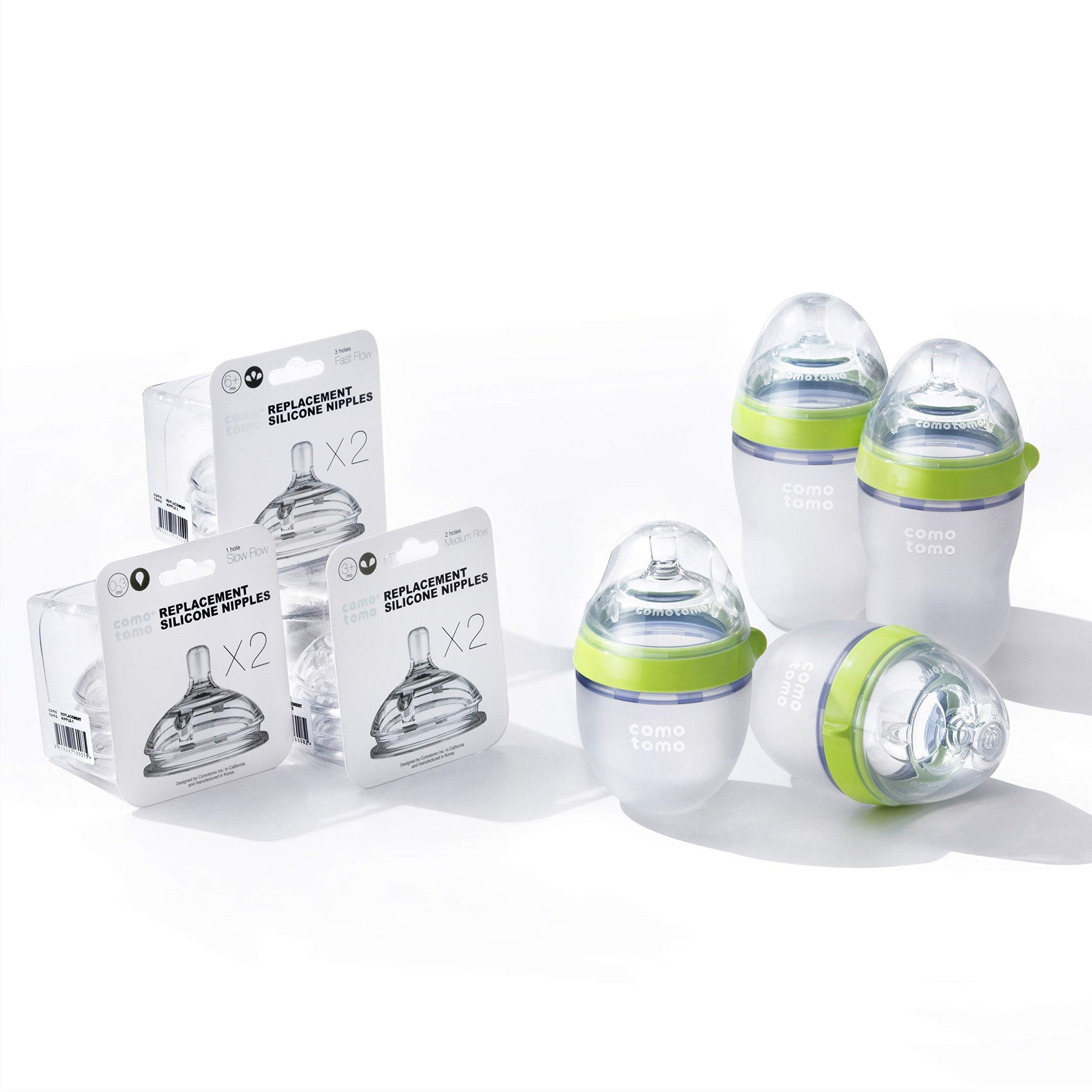 Buy now Comotomo Baby Bottle Bundle, Green, (7 Piece Set) at indiglob india