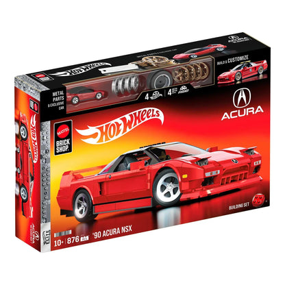 Buy now Hot Wheels 1/16 Honda Acura NSX 1990 Building Kit, 876 Pieces, Includes 1/64 Mini Car, Hot Wheels Mattel at indiglob india