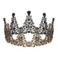 AW BRIDAL Black Baroque Queen Crown for Women, Gothic Crystal Tiara for Halloween Wedding Pageant Quinceanera Birthday Party, Rhinestone Hair Accessories for Bride