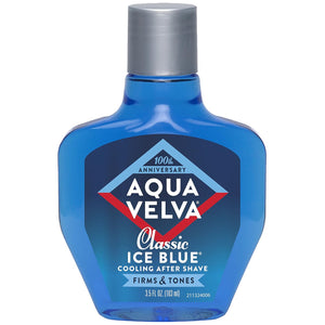 Aqua Velva After Shave, Classic Ice Blue, Soothes, Cools, and Refreshes Skin, 3.5 Ounce