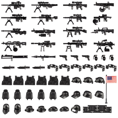 Buy now 83 Pcs Toy Soldiers Figures US Army Battle Toy Set - Weapons Pack Military Weapon Battle Building Blocks Compatible with Major Brand, 3 Years Old and up at indiglob india