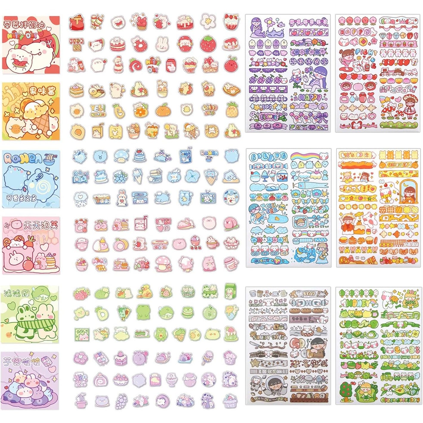 Buy now Cute Cartoon Rabbits Decoration Stickers for Scrapbook Planners Gift Packing Scrapbooking Album Planner Journal Arts DIY Craft at indiglob india