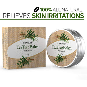 Chamuel Tea Tree Oil Balm - All Natural | Great Cream for Soothing Eczema, Psoriasis, Rashes, Jock Itch, Insect Bites, Folliculitis, Acne, Itches, Cracked Heels, Cuticles, Saddle Sores & more!