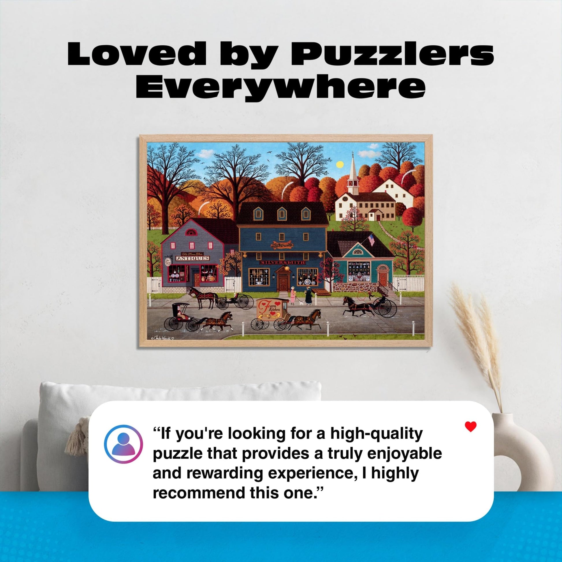 Buy now Buffalo Games – Charles Wysocki Valley Farm Street 1000 Piece Jigsaw Puzzle for Adults, Classic Americana Artwork with Full-Color Poster at indiglob india