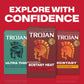 Buy now Trojan Ecstasy Heat Latex Lubricated Ribbed Condoms for Men with Warming Lubricant for a Heightened Experience, Helps Reduce Risk of Pregnancy and Sexually Transmitted Infections (STIs), 10 Count at indiglob india
