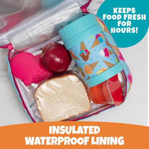 Bentology Lunch Box for Kids- Insulated, Waterproof, Durable Tote Bag Lunchbox fits Bento Boxes, Containers, Jars, Bottles- Keeps Food Hotter or Colder Longer- Back To School Reusable Sleeve For Girls