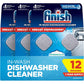 Finish Dishwasher Cleaner Tablets, Deep Cleans Hidden Grease & Grime, Fights Odors, No Extra Wash Cycle, Helps Maintain Dishwasher, 12 Month Supply, 12 Count