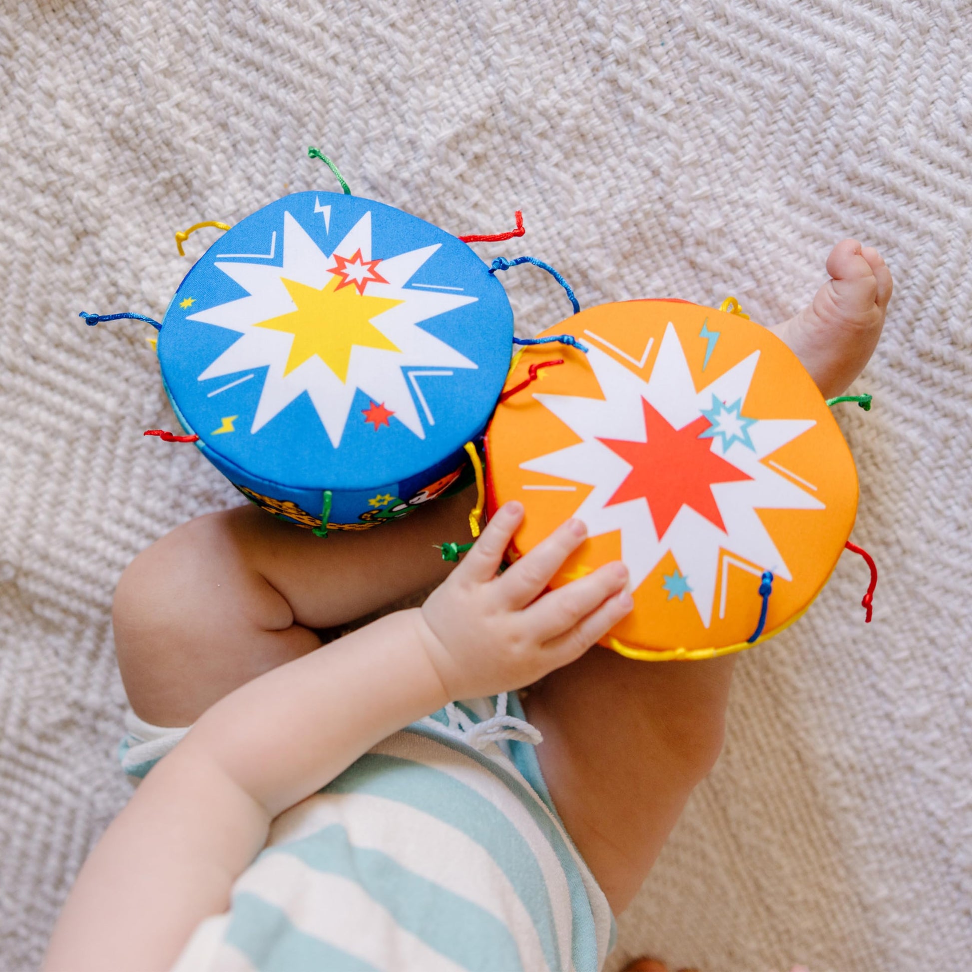 Buy now Melissa & Doug K's Kids Bongo Drums Soft Musical Instrument, Multicolor, 1 EA at indiglob india