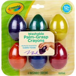 Crayola My First Palm Grip Crayons, Toddler, Coloring Gift, 6 Count, Assorted Colors
