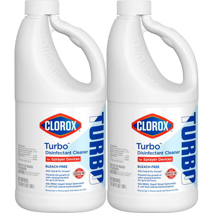 Buy now Clorox Turbo Disinfectant Cleaner for Sprayer Devices, Bleach-Free, 64 Fluid Ounces (Pack of 2) at indiglob india