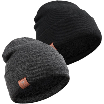 OZERO Winter Beanie Daily Hat - Thermal Polar Fleece Ski Stocking Skull Cap for Men and Women