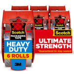 Buy now Scotch Heavy Duty Shipping Packing Tape, Clear, Packing Tape for Moving Boxes and Packaging Supplies, 1.88 in. x 22.2 yd., 6 Roll Dispensers, Moving Supplies at indiglob india