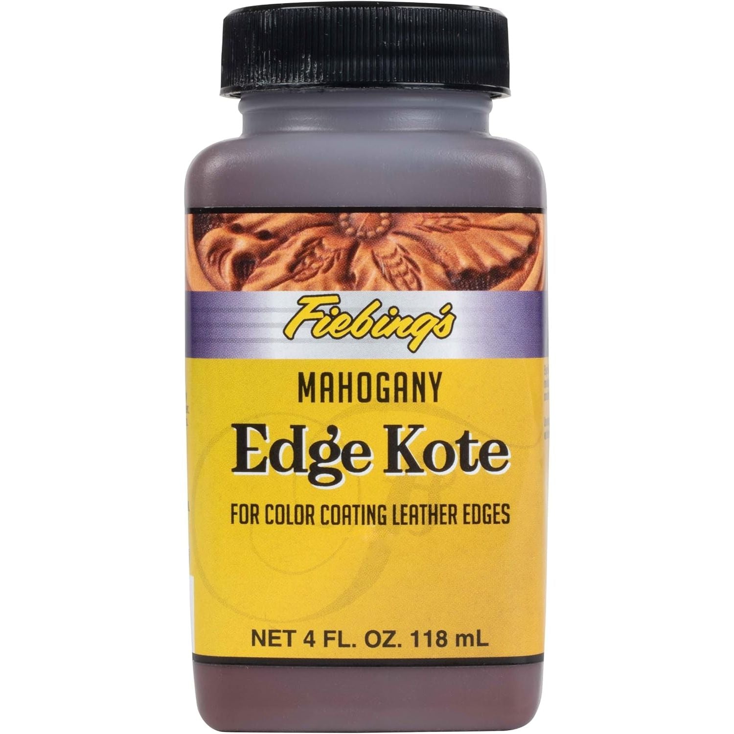 Buy now Fiebing's Edge Kote (4oz, Light Brown) - Leather Edge Paint for Shoes, Furniture, Purses, Couches, Belts - Flexible, Water Resistant, Semi Gloss Color Coating Leather Dye to Protect Natural Edges Mahogany at indiglob india