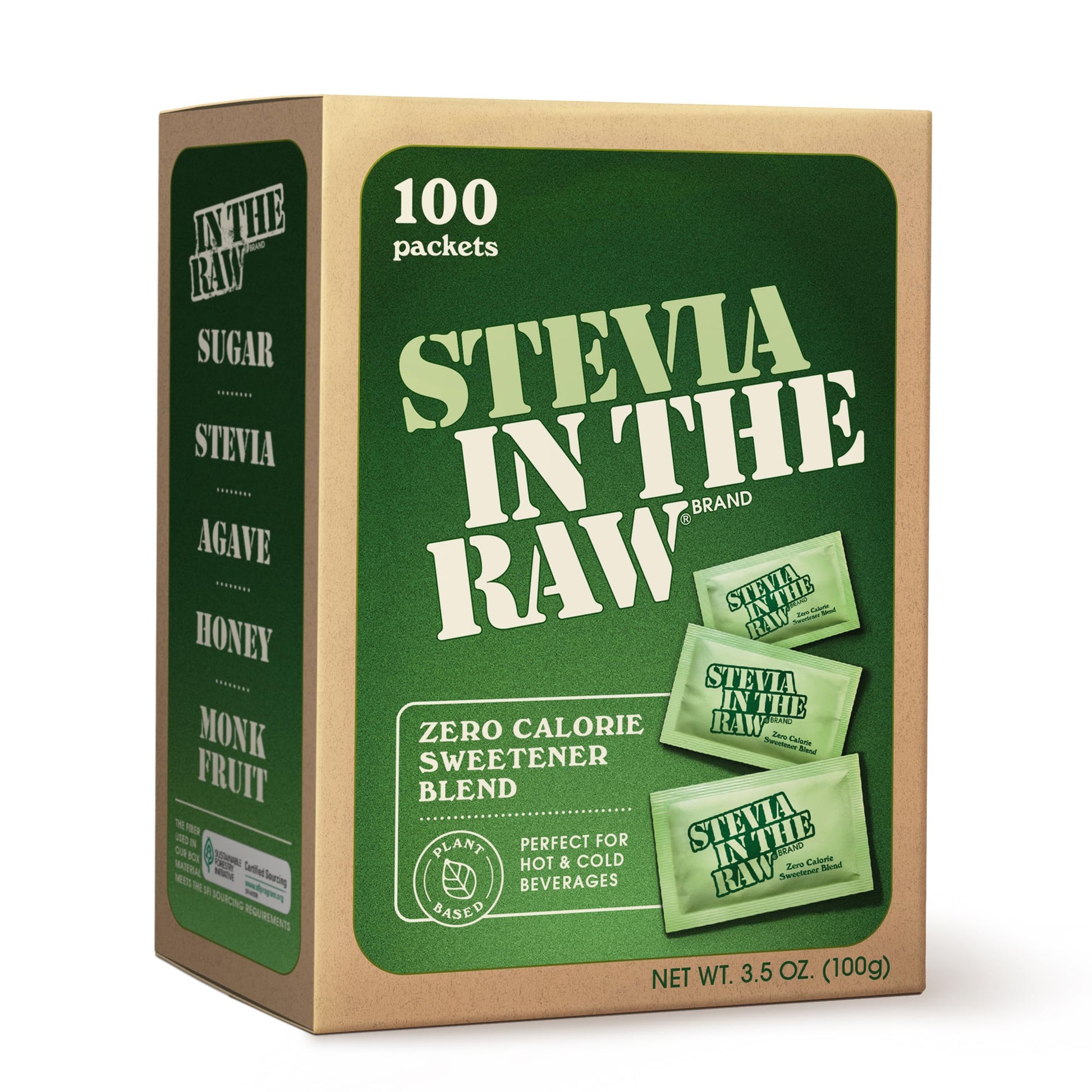 Buy now Stevia In The Raw Stevia Sweetener Packets, 50 Ct, Zero Calorie Stevia Sugar Substitute Packets, No Erythritol or Artificial Flavors, Vegan, Gluten Free, Kosher, Low Glycemic Index at indiglob india