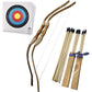 Adventure Awaits! - 2-Pack Handmade Wooden Bow and Arrow Set - 20 Wood Arrows and 2 Quivers - for Outdoor Play