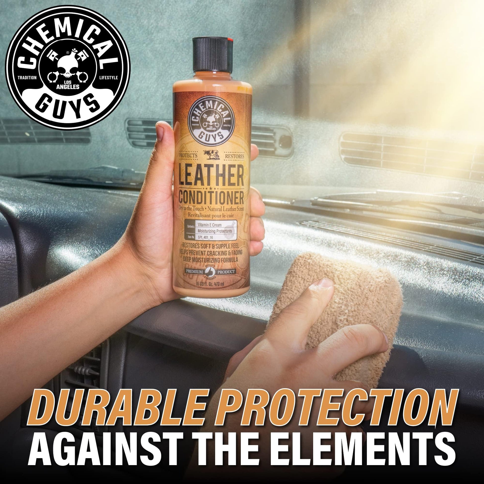 Buy now Chemical Guys Leather Cleaner and Conditioner Kit - 2 Bottles (4 oz Each), Car Cleaner and Conditioner, Safely Cleans & Conditions Leather Car Interiors, Furniture, Shoes, Boots, Bags, Apparel & More at indiglob india