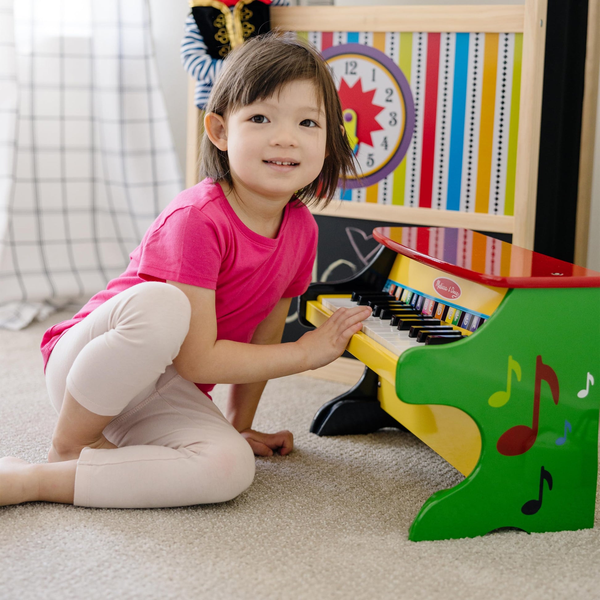 Buy now Melissa & Doug Learn-to-Play Piano with 25 Keys and Color-Coded Songbook Toy Piano Kids, Toddler Toys for Ages 3+ at indiglob india