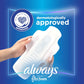 Always Infinity Feminine Pads for Women, Flexfoam Pads with Wings, Size 5, Extra Heavy Overnight Absorbency, Unscented, 132 Count (6 Packs of 22)