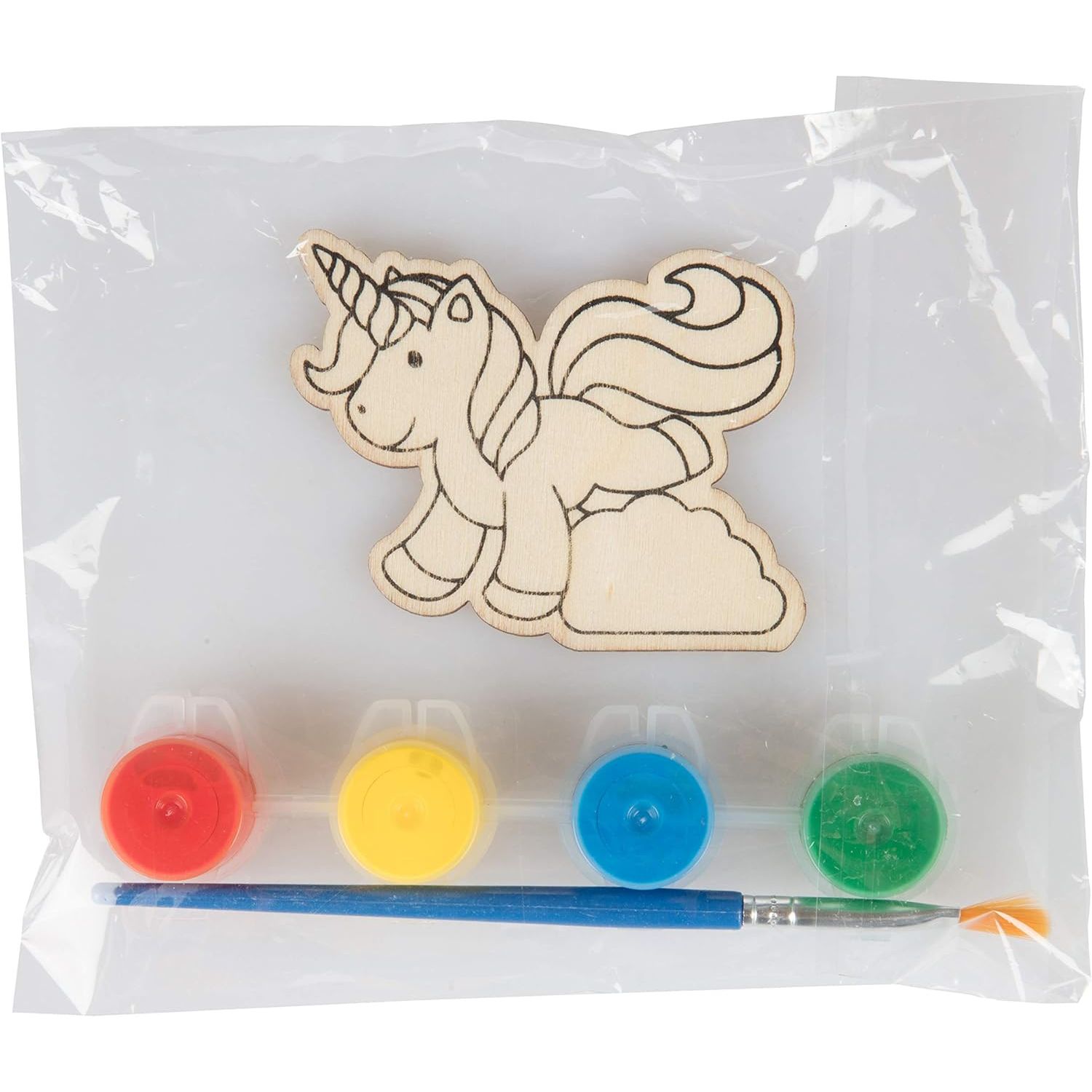 Buy now Unicorn & Dragon Wood Painting Kits (24ct)- Perfect Goodie Bag Party Favors for Kids Birthday Party -Each has a Wood Craft, Paints, Brush & Sticker for Boys & Girls - Kids Multi-Item Party Favor Packs at indiglob india