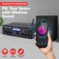 Buy now Pyle Wireless Bluetooth Power Amplifier System - 200W Dual Channel Sound Audio Stereo Receiver w/ USB, SD, AUX, MIC IN w/ Echo, Radio, LCD - For Home Theater Entertainment via RCA, Studio Use - PDA6BU at indiglob india