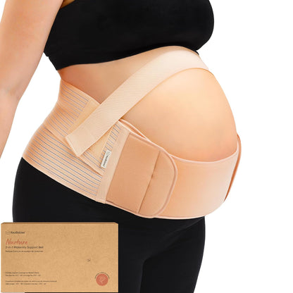 KeaBabies Maternity Belly Bands for Pregnant Women - Soft & Breathable Pregnancy Belly Support Band, Adjustable Maternity Belt for Back, Pelvic Support, Comfortable, Easy to Use (Classic Ivory, M/L)