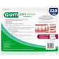 GUM Soft-Picks Original, Easy to Use Dental Picks for Teeth Cleaning and Gum Health, Disposable Interdental Brushes with Convenient Carry Case, Dentist Recommended Dental Picks, 320ct