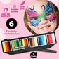 Maydear Face Painting Kit for Kids & Adults with 6 Colors Split Cake Palette, 2 Brushes, Safe & Non-Toxic Water Based Makeup Face Paint Kit