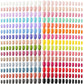 Maitys 720 Pieces 30 Sets Medium Square Press on Nails Glossy Fake Nails Solid Color Artificial Tips Full Cover for Women Girls Ballerina DIY(Classic Colors)