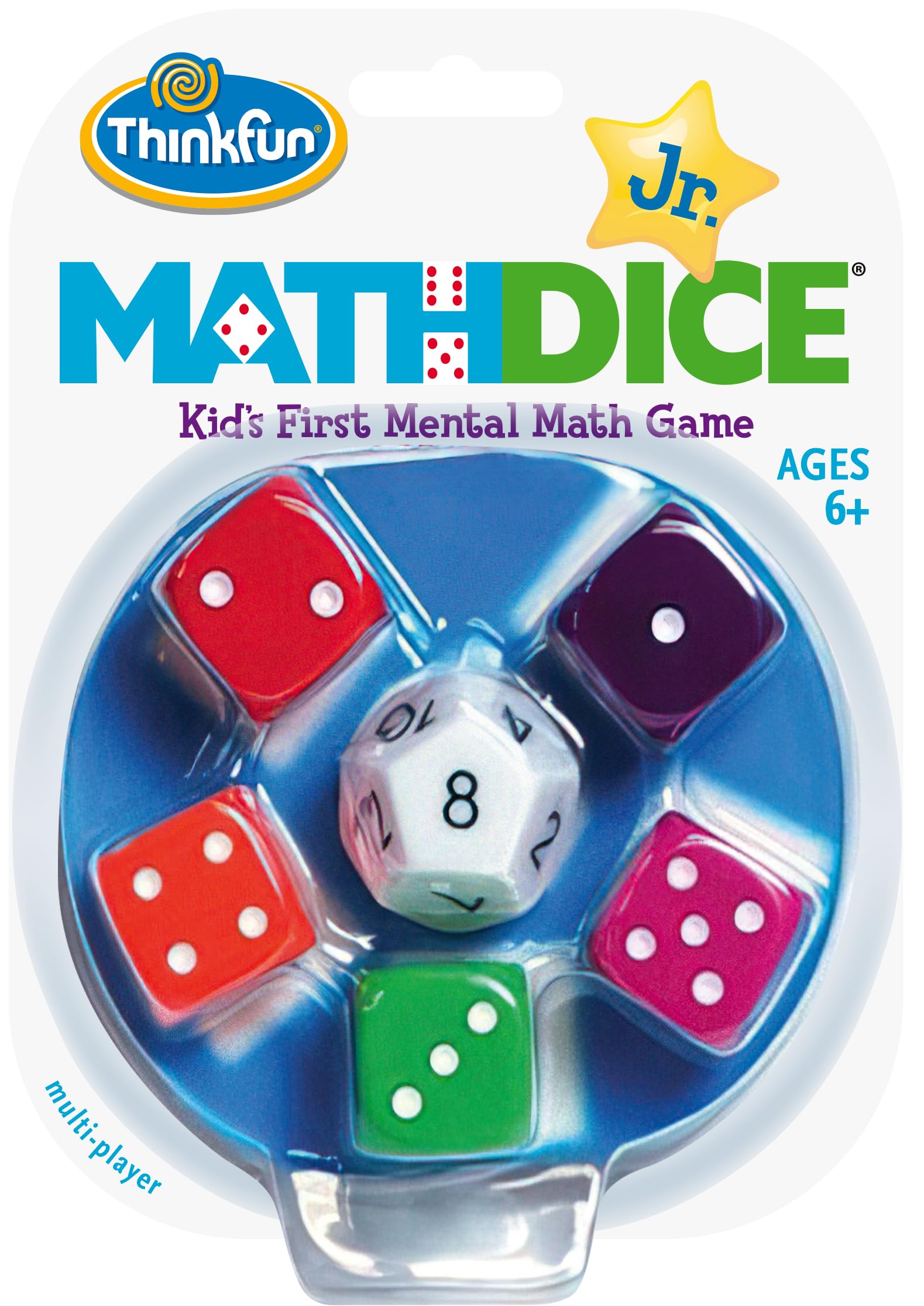 Buy now ThinkFun Math Dice Junior Game - Engaging Math Skills Builder | Perfect for Kids Aged 6+ | Aids in Mental Agility | Toy of The Year Nominee at indiglob india