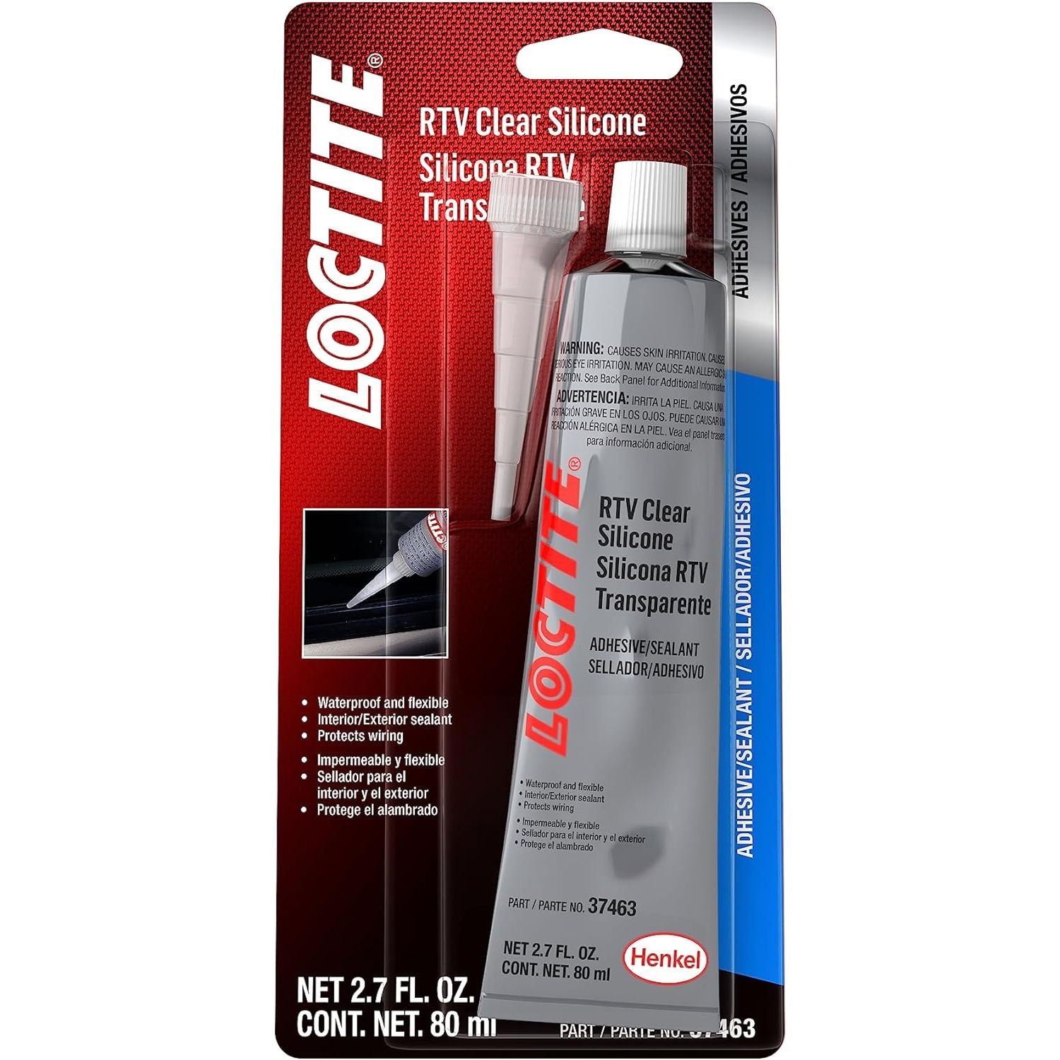 Buy now Loctite 37463 Clear RTV Silicone Adhesive/Sealant Tube - 80 ml at indiglob india