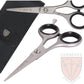 3 Swords Germany – professional BEARD MUSTACHE HAIR SCISSORS, stainless steel, straight blade, sharp, with black case