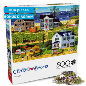 Buy now Buffalo Games - Charles Wysocki Gulls Nest 500 Piece Jigsaw for Adults at indiglob india